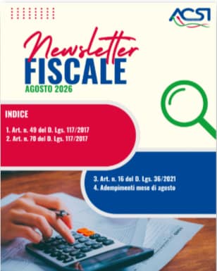 NEWSLETTER FISCALE ACSI AGOSTO 2026
