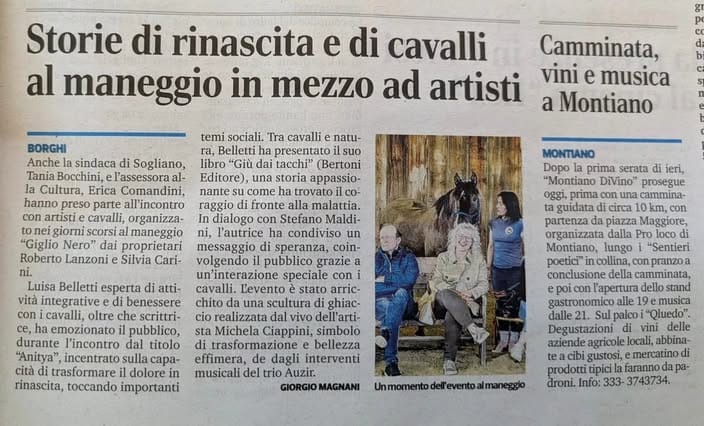 Storia di rinascita e di Cavalli al maneggio in mezzo agli artisti
