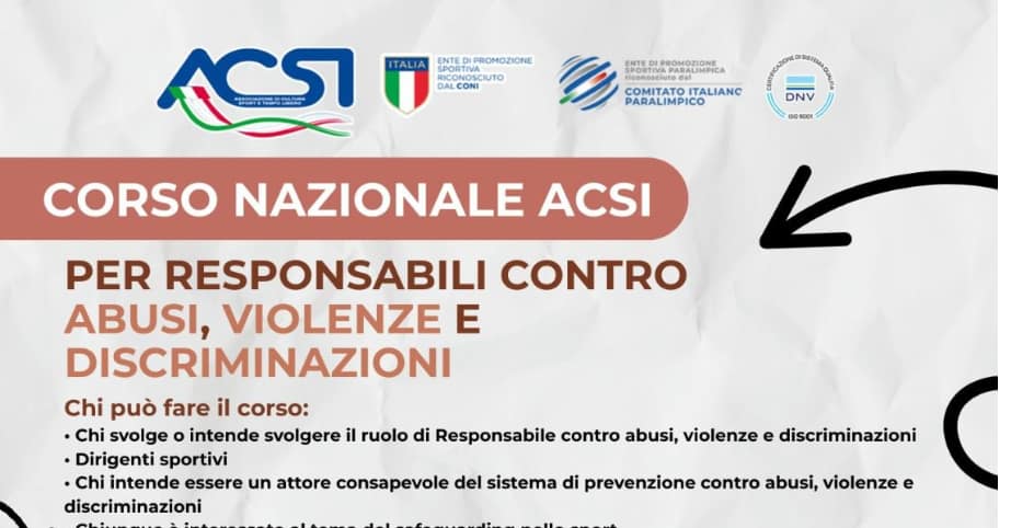 CORSO PER RESPONSABILI CONTRO ABUSI, VIOLENZE E DISCRIMINAZIONI